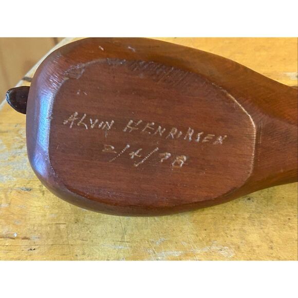 Vintage wooden hand carved ducks Signed Alvin Henriksen (5185) - Picture 10 of 10